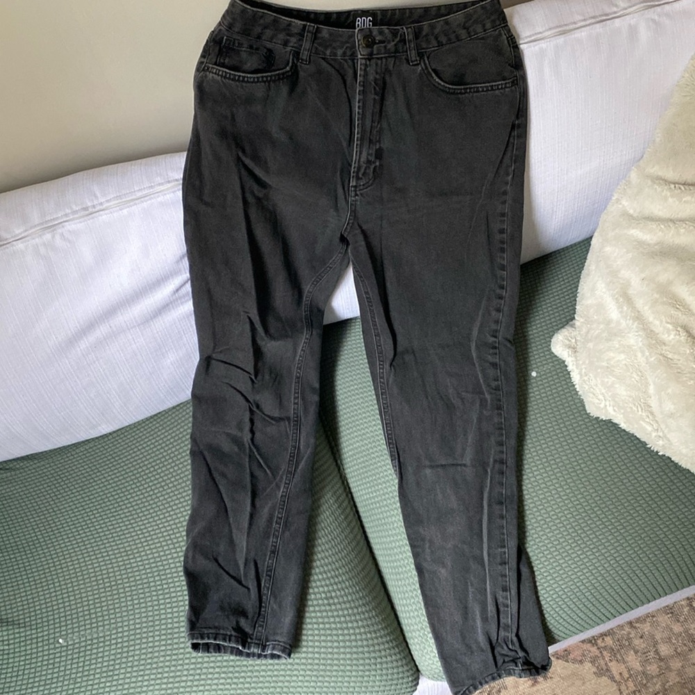 BDG Straight Leg Jeans in a washed Black denim